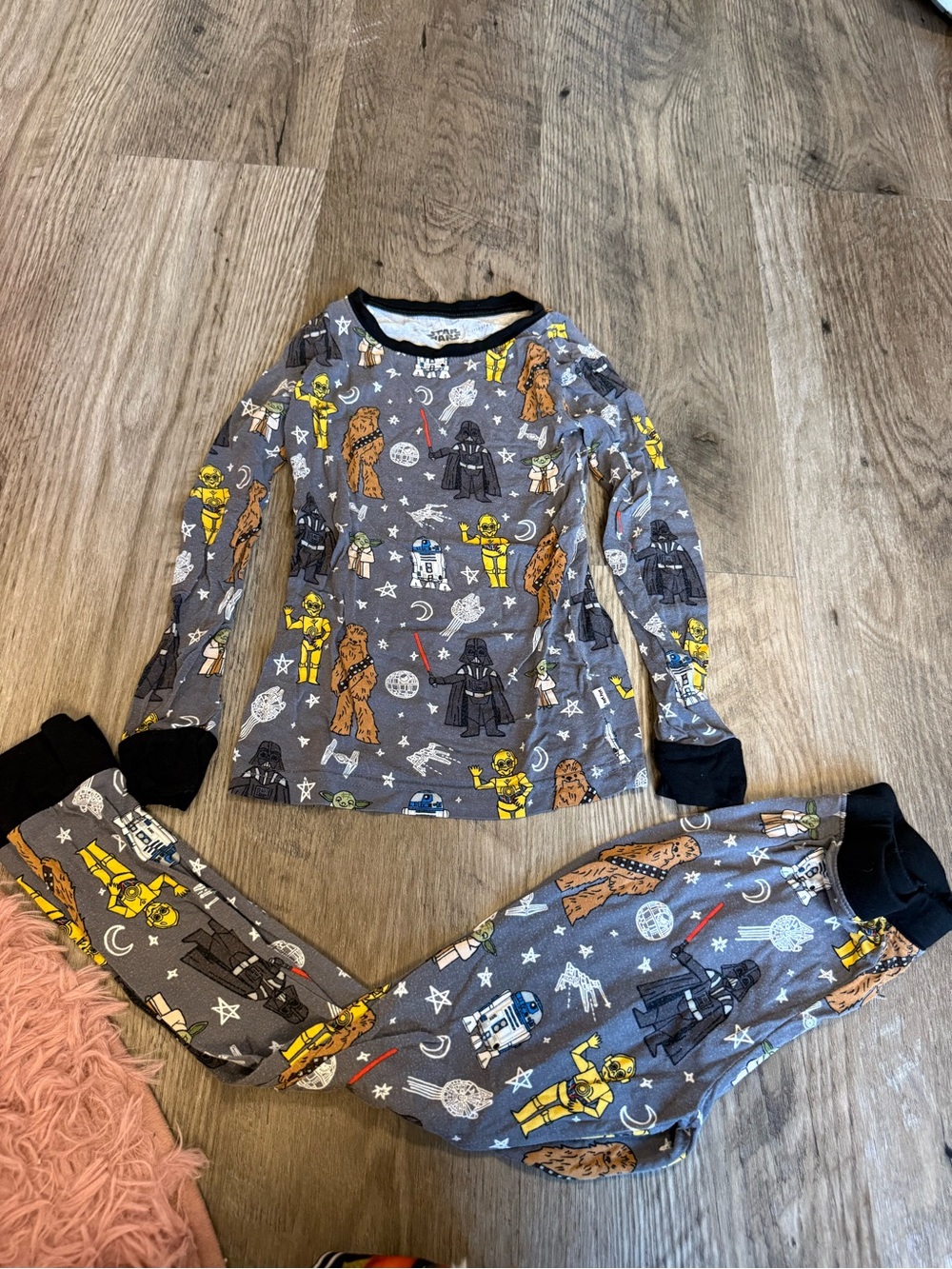 Star Wars Little Sleepies Pajama Set Size 5/6 Darth Vader Grogu Chewbacca